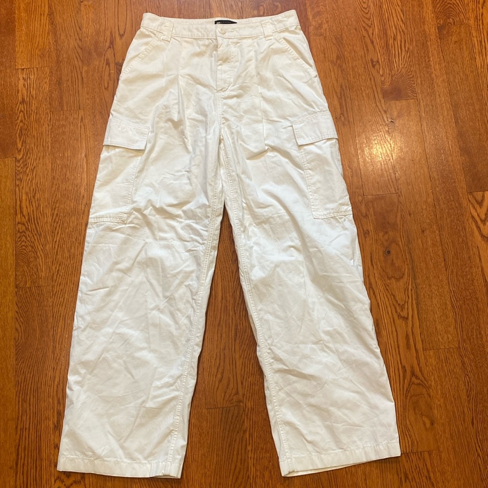 ASOS Wide Leg White Cargo Pants